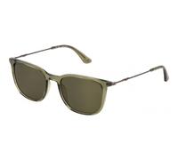 Police Men's SPLL77-53G61P Square/Rectangle Sunglasses in Green Police Green One Size