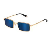Police Men's Spll85 54/19/145 Sunglasses, Shiny Endura Gold Sandblasted Gold Matt Pa