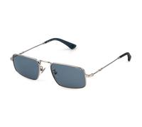 Police Men's Spln31 Sunglasses, Total Shiny Palladium, 53