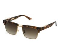 Police Men's SPLP25-550AER Square/Rectangle Sunglasses in Brown Police Brown One Size