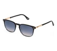 Police Men's SPLQ86-540GBL Square/Rectangle Sunglasses in Blue Police Blue One Size