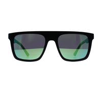 Police Men's Square Matte Black Smoke Green Mirror SPLF61 Beyond Lite 2 Police Black One Size