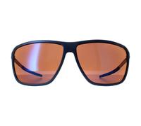 Police Men's Square Semi Matte Ruthenium Blue Brown Mirror Blue SPLL15 Solstice 4 Police Blue One Size