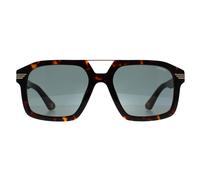 Police Men's Square Shiny Dark Havana Grey Green SPLP28M Forty 1 in Brown Police Brown One Size