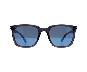 Police Men's Square Shiny Transparent Dark Grey Smoke Mirror Blue SPLL80 Champ 4 Police Grey One Size