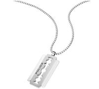 Police Men's Stainless Steel Razorblade Pendant Adjustable Necklace 55cm