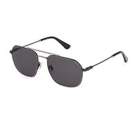 Police Men's Octane 1 Sunglasses, Total Shiny Ruthenium, 57