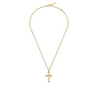 Police Tacoma II Cross Gold Tone Necklace 50cm + 5cm