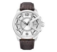 POLICE - Mens Underlined Silver Dial Brown Leather Strap Watch PEWJB0005601 Bracelet Bracelet Bracelet
