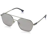 Police Aviator Mens Shiny Palladium Smoke Silver Mirror SPL771 Vibe 2 Metal (archived) - One Size