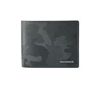 Police Men's Wallet Genuine Leather Bi-fold with Coin Pocket, Slim Card Holder with Gift Box, Camouflage Black