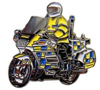 Police Motorcycle Paramedic 999 Metal Enamel 30mm Emergency Service Bike Badge