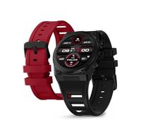 Police My Avatar 2 Interchangeable Strap, AMOLED, Dual Time, 5ATM, GPS Smartwatch (Black/Red)