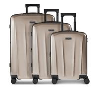 Police New York 4 wheels Suitcase set 3-piece Expandable beige