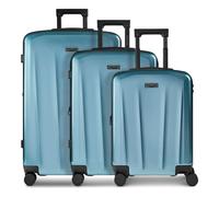 Police New York 4 wheels Suitcase set 3-piece Expandable blue