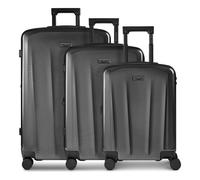 Police New York 4 wheels Suitcase set 3-piece Expandable gray
