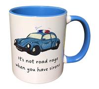Police Office Road Rage Career Mug - Policeman Mug - Cop Career Mug - Policeman Co-Worker Cup - Policeman Job Mug - Police Academy Graduate Mug (Navy)