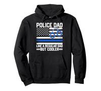 Police Officer Dad American Flag Men Law Enforcement Cop Dad Pullover Hoodie