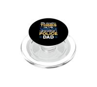 Police Officer Dad Saying Daughter Greatest Policedad PopSockets PopGrip for MagSafe