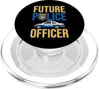 Police Officer Future Police Officer Badge Patrol Car PopSockets PopGrip for MagSafe