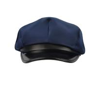 Police Officer Hat Cop Captain Cap Adult Halloween Costume Prison Guard Robber Role Play Party Cosplay Military Police Hats, Blue, Large