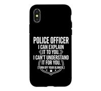 Police Officer I Can Explain It To You Funny Shield Design Case for iPhone X/XS