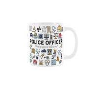 Police Officer Mug - Humorous Policeman/Policewomen Novelty Gifts - Tea/Coffee Hot Drinks White Ceramic Cup Present