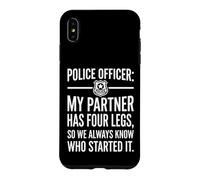 Police Officer My Partner Has Four Legs K9 Unit Badge Graphi Case for iPhone XS Max