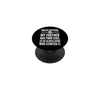 Police Officer My Partner Has Four Legs K9 Unit Badge Graphi PopSockets Adhesive PopGrip