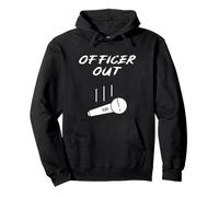Police Officer Out Policeman Policewoman Retirement Mic Drop Pullover Hoodie