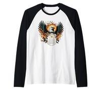 Police Officer Prayer Bald Eagle Law Enforcement Raglan Baseball Tee