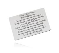 Police Officer Prayer Wallet Card Best Gifts for Police Engraved Wallet Card for Policemen Christmas Birthday Presents for Policeman Ideas Gifts for Police Officer Dad Son Husband Boyfriend