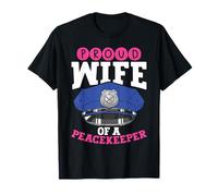 Police Officer Proud Wife of A Peacekeeper Support T-Shirt