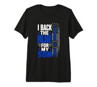Police Officer Son Back the Blue Flag Parents Premium T-Shirt