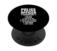 Police Officer Vocabulary Funny Cop PopSockets Adhesive PopGrip