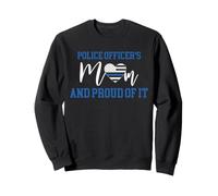 Police Officer's Mom And Proud Of It Law Enforcement Badge Sweatshirt
