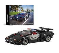 Police Patrol Car Building Blocks Set - 1383PCS City Law Enforcement Technik Vehicle Bricks Kit, Realistic Racing Car Model, Home Decor, STEM Educational Toy, for Boy Men Teen Age 14+