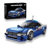 Police Patrol Car Building Kit - 372PCS City Bule Law Enforcement Technik Vehicle Bricks Kit, Realistic Racing Car Model, Home Decor, STEM Educational Toy, for Boys Men Teens Age14+