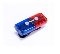 Police Personal Safety Warning Signal Clip Shoulder Light with Electronic Whistle Flashlight magnet For Outdoor Rescue,Traffic Guidance,Police patrols,Cycling,Night run,Costume Role Playing (Red/Blue)