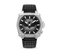 Limited Edition Forever Batman Stainless Steel Case & Genuine Leather Strap Men's Watch, Black, luxury