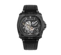 Police Men's Watch Analog Automatic Leather Black