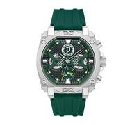 Police Men's Chronograph Watch Green Silver Stainless Steel Wristwatch Men's Watch Chronograph Men's Wristwatch