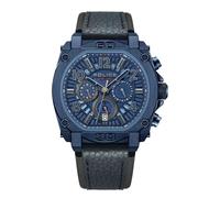 Police Men's Wristwatch Analogue Chronograph Leather Blue 44 mm Men's Watch - Timepieces - Watches