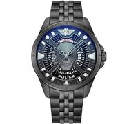 Police PEWJH0005402 Men's Analogue Quartz Watch with Stainless Steel Strap, Black, Goth
