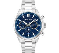 Police PEWJK0021004 Wristwatch Rangy 44mm 5ATM Quartz Unisex Blue Silver Link...