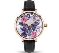 Police PL.16032MSR/01 Women's Analogue Quartz Watch with Leather Strap, Black