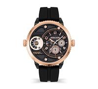 Police Ray Mens Multifunction Watch with Black Hydraulic Pattern Dial and Black Silicone Strap, 51mm Stainless Steel Case in Branded Watch Box PEWJQ2195241-2 Year Warranty