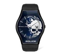 Police Signature Skull Watch (Model: PEWJA2002302), Black, Quartz Watch