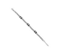 Police Solaris Black Tube Motif Stainless Steel Chain Bracelet