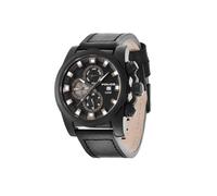 Police Speedster Men's Quartz Watch with Black Dial Display and Black Leather Strap 13928JSB/02